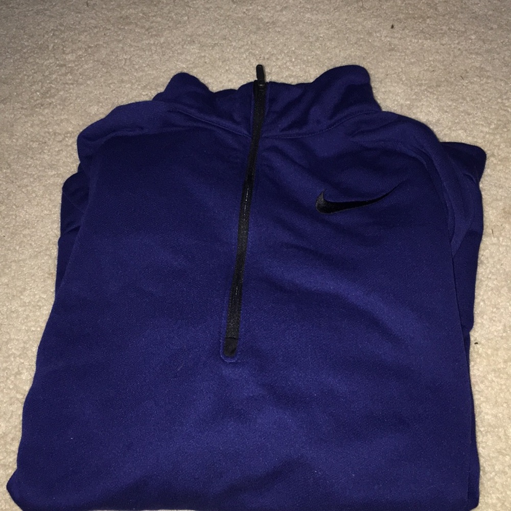 Nike blue half zip up